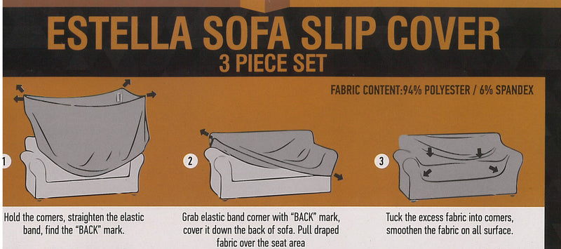 Estella Sofa Slip Cover 3pc Set