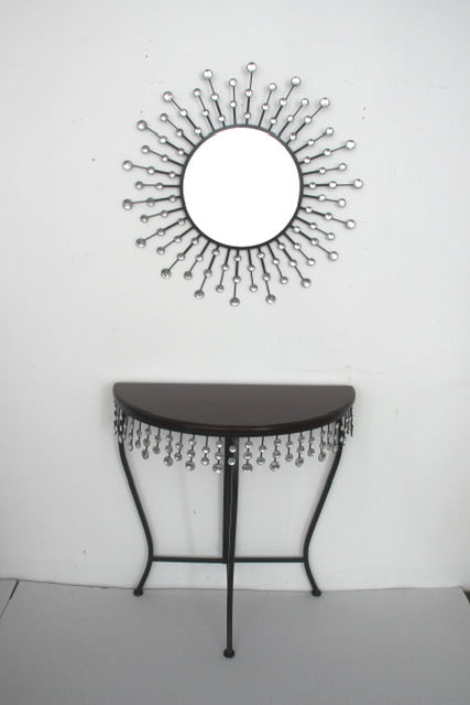 Metal Mirror & Console Table