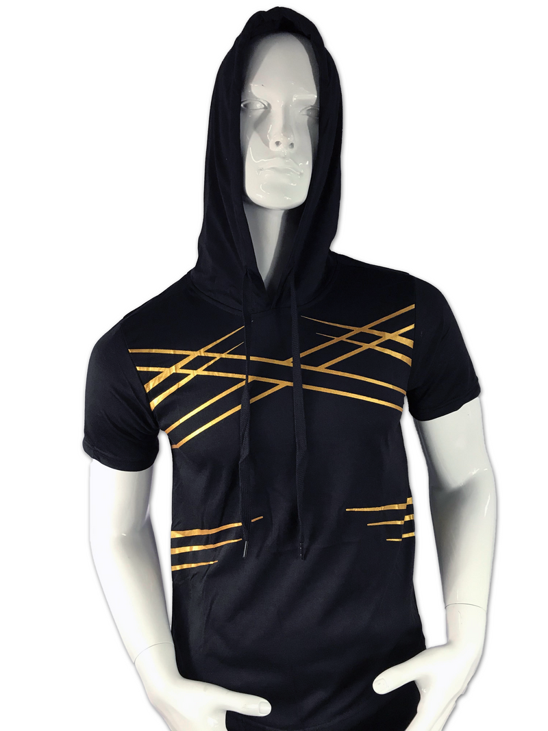Men's Gold Stripes Pullover Hoodie