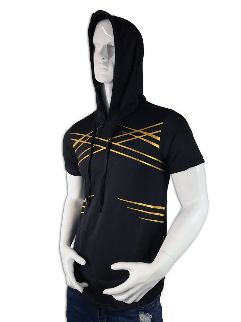 Men's Gold Stripes Pullover Hoodie