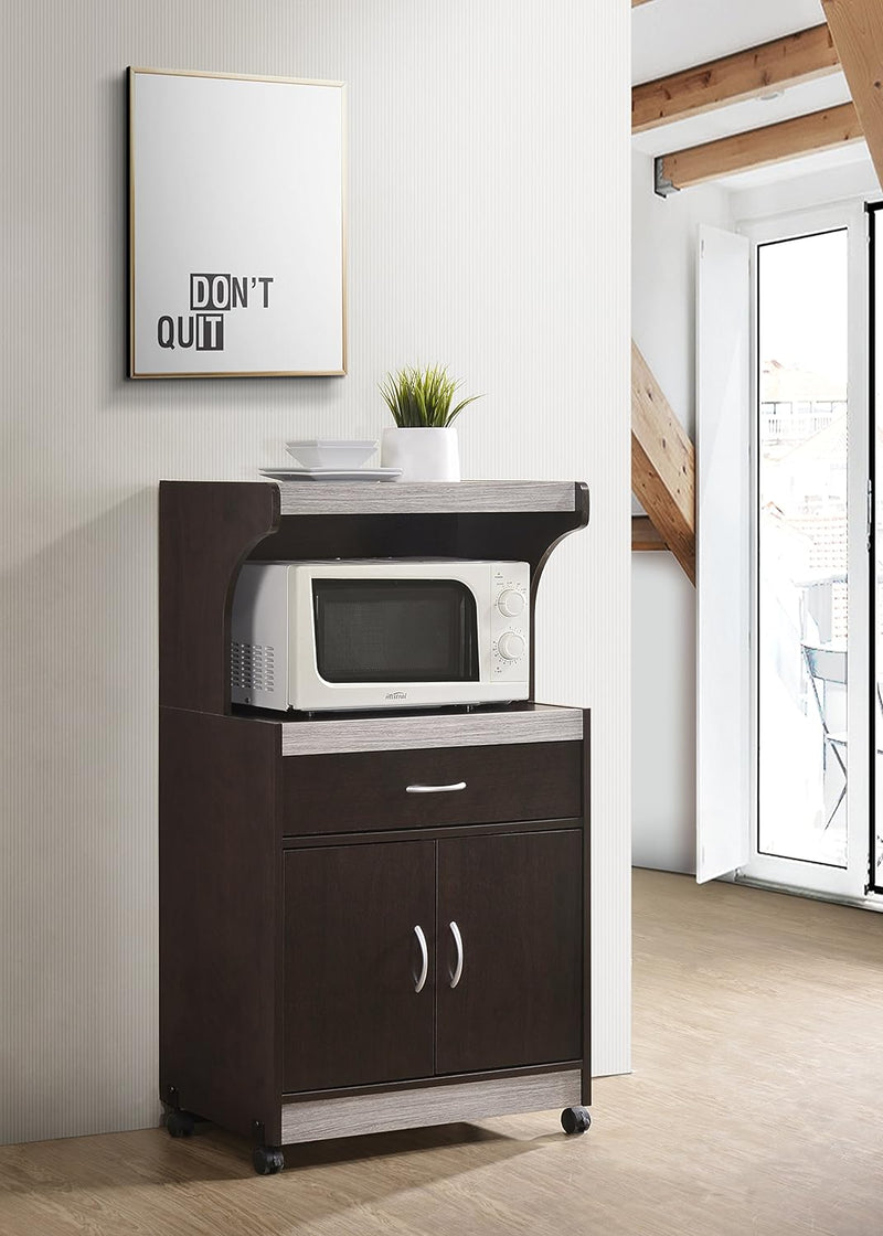 Modern Wood Microwave Cart
