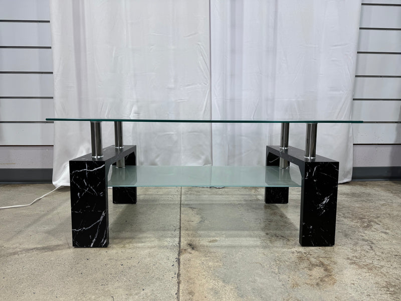 Modern Double Layer Glass Coffee Table