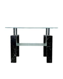 Modern Double Layer Glass Console