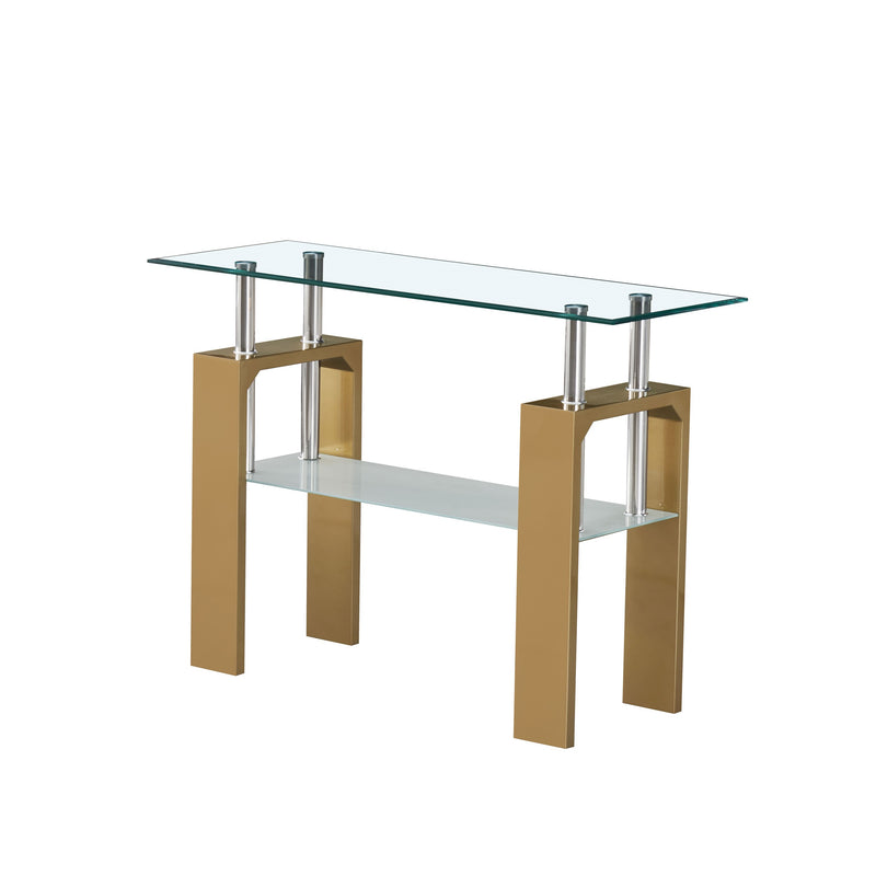 Modern Double Layer Glass Console