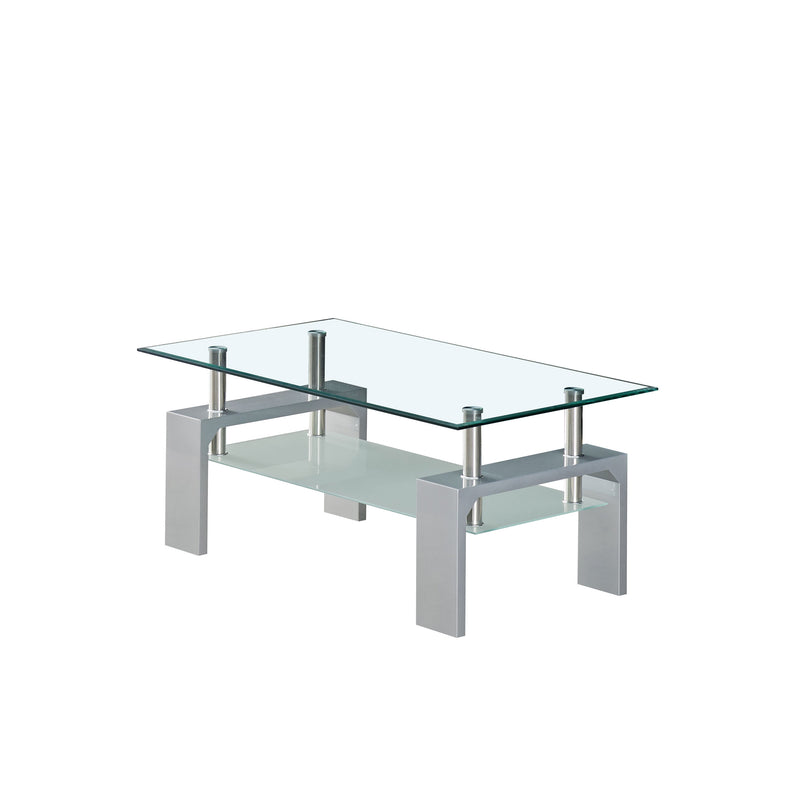 Modern Double Layer Glass Coffee Table