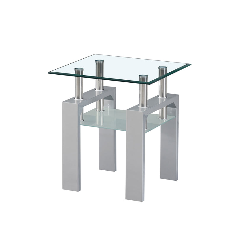 Modern Double Layer Glass Side Table