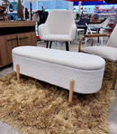 OVAL STORAGE OTTOMAN