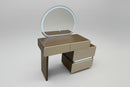 Brown Modern Vanity Set With Butterfly Chair