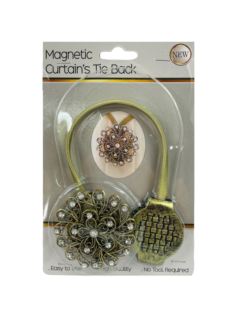 Flower Diamonds Magnet Round Tie Back