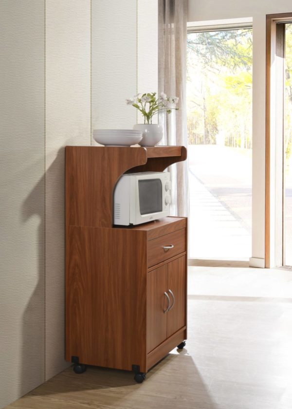 Modern Wood Microwave Cart