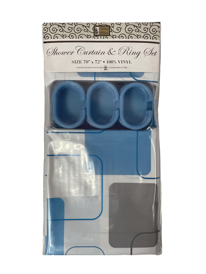 Squares Shower Curtain Ring Set