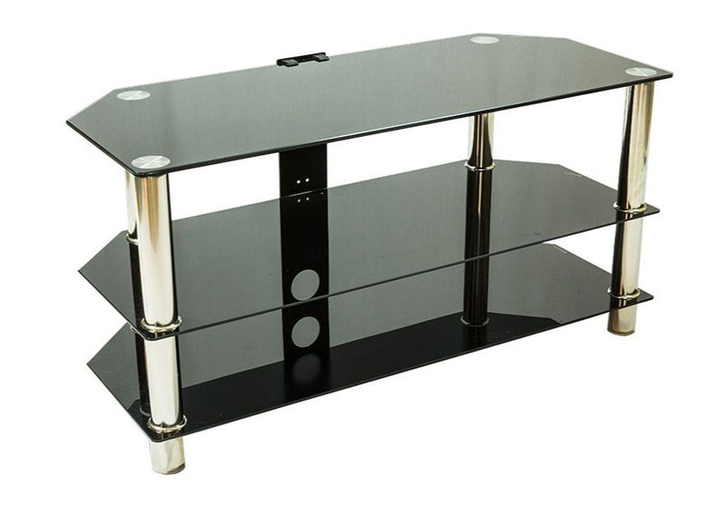 Black Glass TV Stand