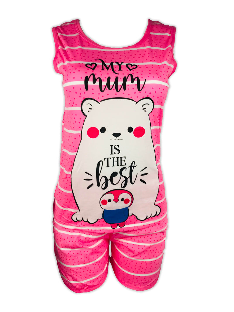 Polar Bear & Penguin Cartoon Nightwear Set