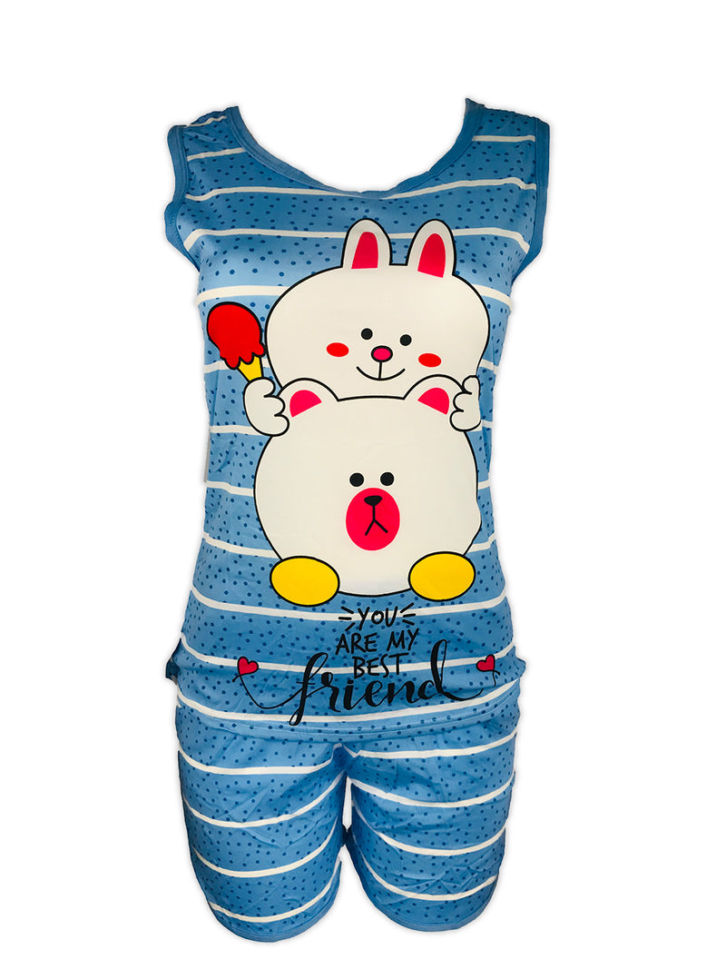 Bunny Bear Cartoon Nightwear Set