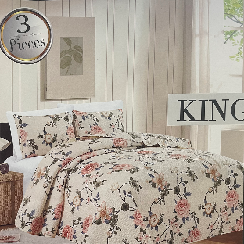 Vilma 3pc Quilted Set King